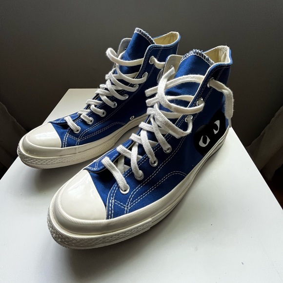 CONVERSE X COMME DES GARCONS PLAY ALL STAR CHUCK '70 HI - BLUE - Picture 3 of 4